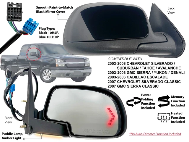 thumbnail interactive-video image 1 of Power Folding Side Mirror Metal Frame For Mercedes W140 W129 W210 – L+R Set 1 of 4