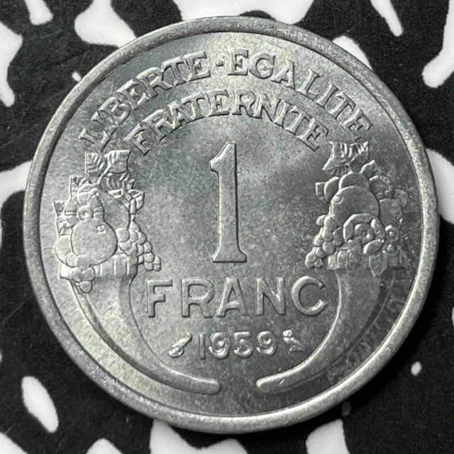 1959 France 1 Franc Lot#M8177 High Grade! Beautiful!