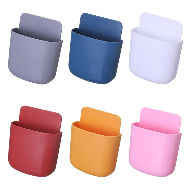 Organize in Style 2PCS Punch Free Wall Mounted Remote Control and Phone Holder