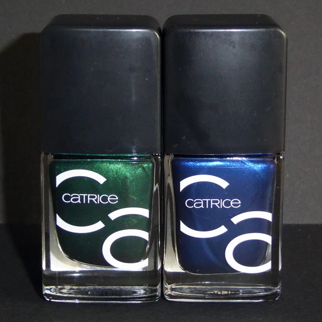 2 metallic Nagellacke von CATRICE grün blau 158 Deeply green & 161 Stargazing
