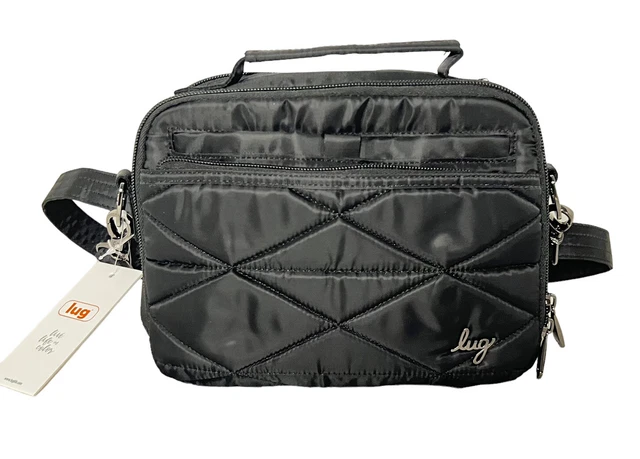 Lug Roundabout XL RFID-Blocking Convertible Waist Bag Crossbody Bag- Black NEW