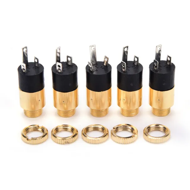 5x PJ392 3,5 mm estéreo hembra conector para auriculares de audio 3,5 mm dorado EL