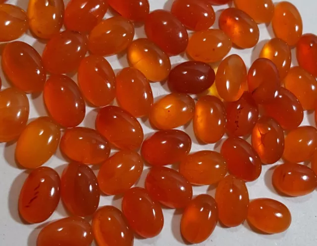 Natural Carnelian Oval Cabochon Gemstone Wholesale Lot 16 Pcs 10*14 MM 100 CT