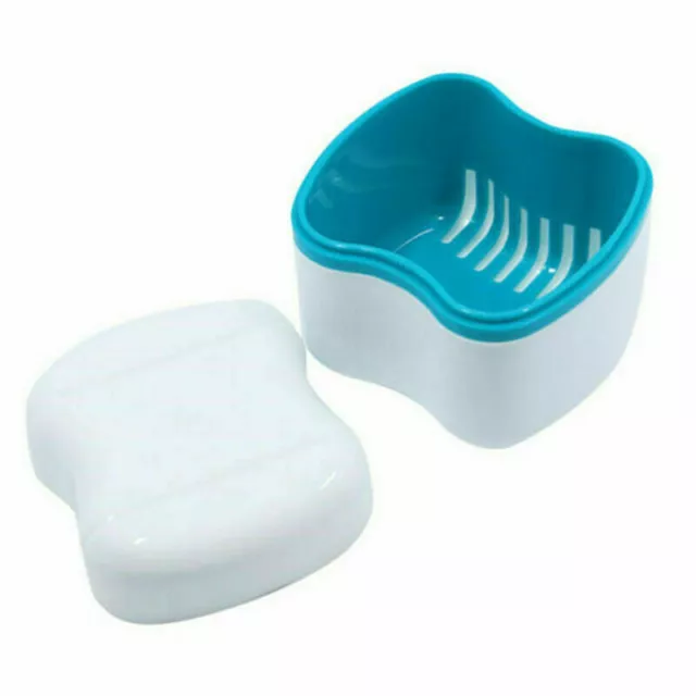 Denture Box Case Dental False Teeth Cleaning Container Rinsing Hold Basket 1 Pc