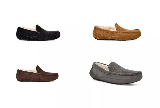 UGG Australia Men's Ascot Slippers Sheepskin Suede Slippers 1101110 - ALL COLORS