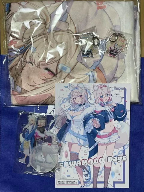 Hololive Comiket 103 FUWAMOCO Days  Icomochi Book Set Blanket Acrylic Stand