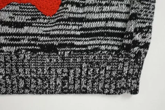 Joe Fresh Baby Red Crewneck Long Raglan Sleeves Gray Penguin Sweater 12-18m 2