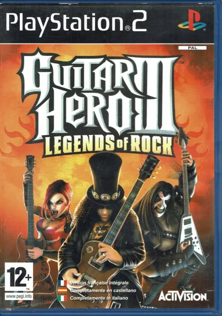 Videogioco Playstation 2 Guitar Hero III legends of rock 12+  PAL ITA libretto
