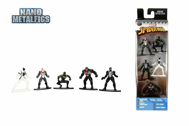 Jada Toys Marvel Spider-Man - Paquete de 18 figuras fundidas a presión de la serie 8, juguetes para niños y adultos