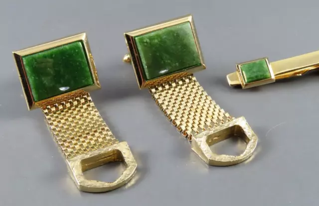 Swank cufflinks on sale green stone