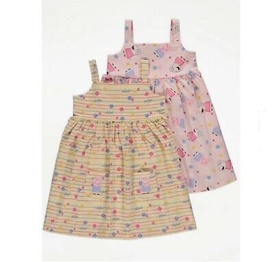 Peppa Pig Dress Girls Summer Multipack George Sleeveless Childrens Outfit Kids