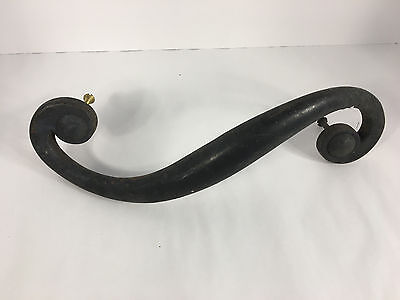 Single Wrought Iron Hand Hammered Pull Handle For Door 13.5"