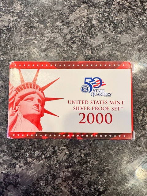 2000 U.S. Mint Silver Proof 10 Coin Set ~ Mint Condition COA