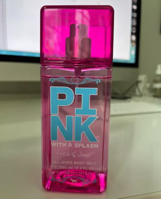 Victoria's Secret PINK with A Splash FRESH & CLEAN All Over Body Mist 8.4 Oz NEW