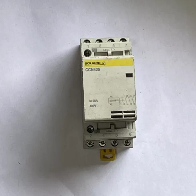 Square D CCN425 le 25A 220/240V AC 25 Amp 4 Pole Contactor 50Hz Din Rail Mount