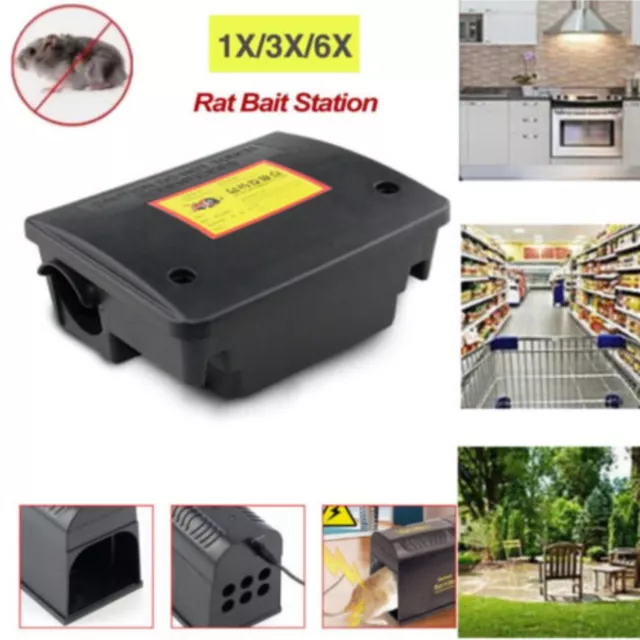 Defence Rat Bait Lockable Station Trap Control Box Rodent Poison Mouse W/ Lock