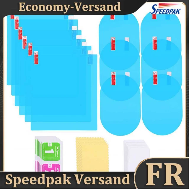 12pcs Rainproof Rearview Mirror Window Clear Film Membrane Anti Fog Car Stickers