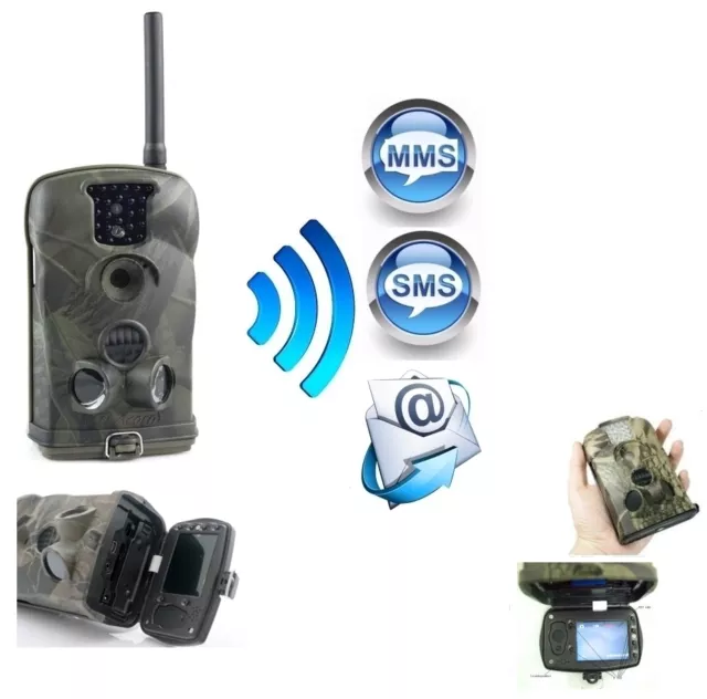 Fototrappola Hunting Camera Invio Avviso SMS MMS Allarme Messaggi Cellulare