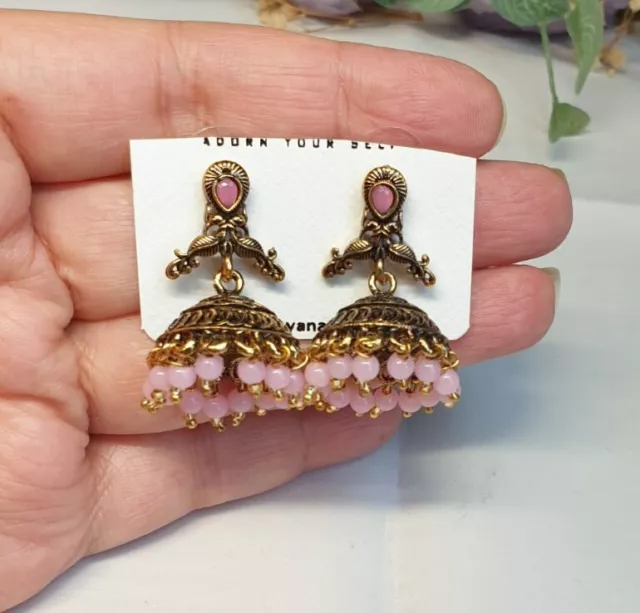 Small gold online jhumka earrings