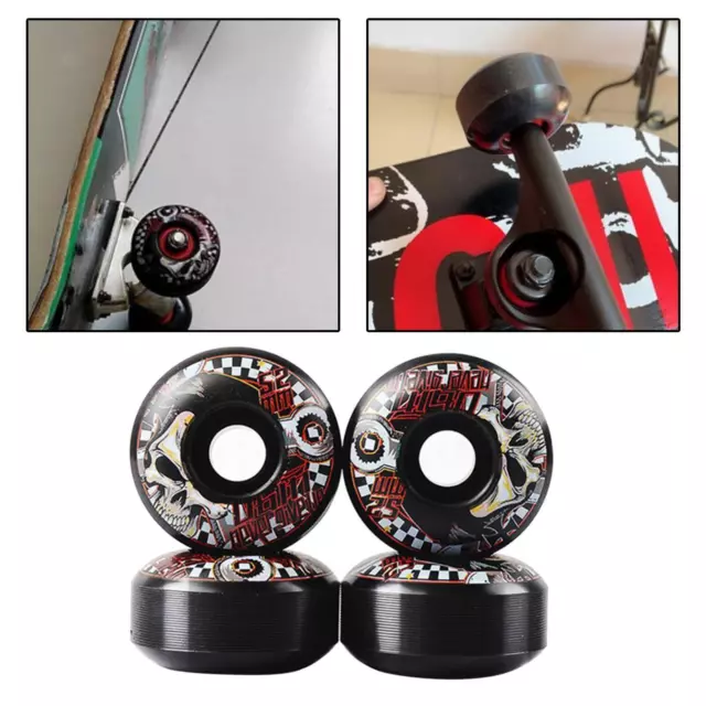 4 Stück Skateboard Rollen,PU Road Skate Long Board Wheel High Strength Wheels