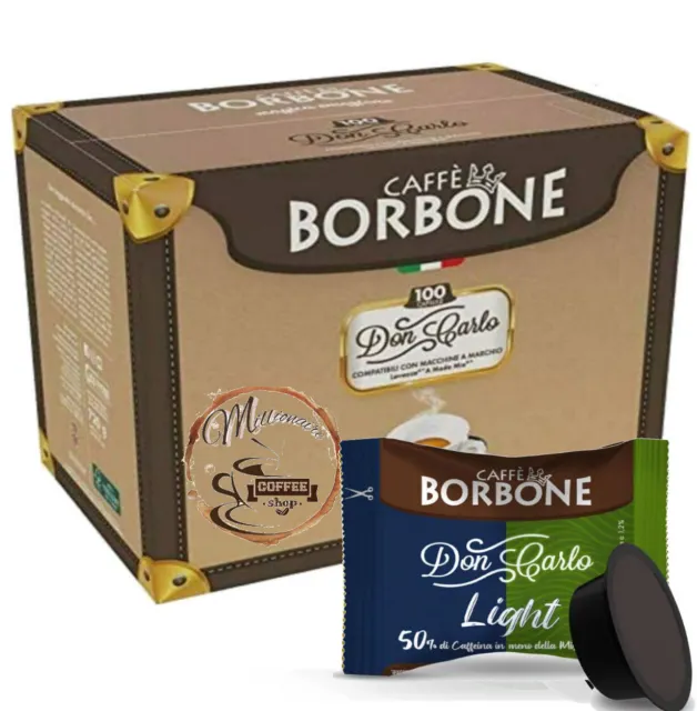 Capsule Caffè Borbone Miscela Light 50% Dek 50% Blu Meno Caffeina A Modo Mio AMM