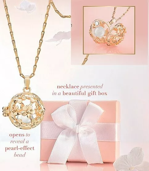 Valentina Orb Pendant with pearl Necklace by Avon NEW in Gift Box