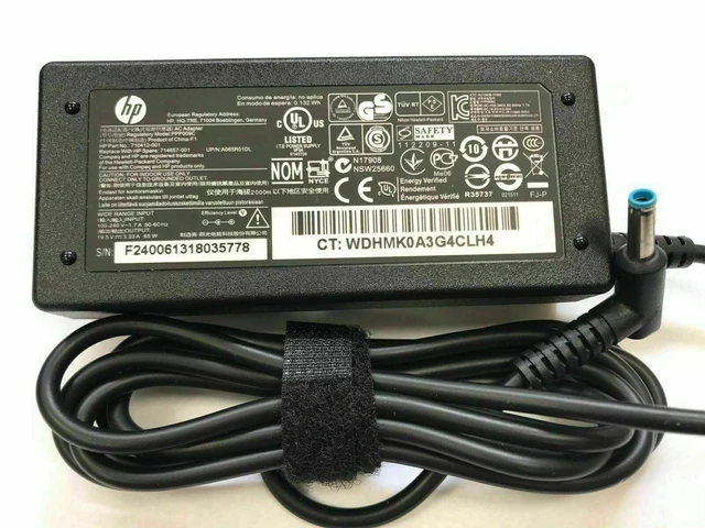 Caricabatteria HP 19.5V Puntina Blu Caricabatteria Originale HP 65W – 19.5V 3.33A, Punta Blu, Modello 710412-001, Usato Ma Funzionante Adattatore HP 65W 19.5V - Foto 9