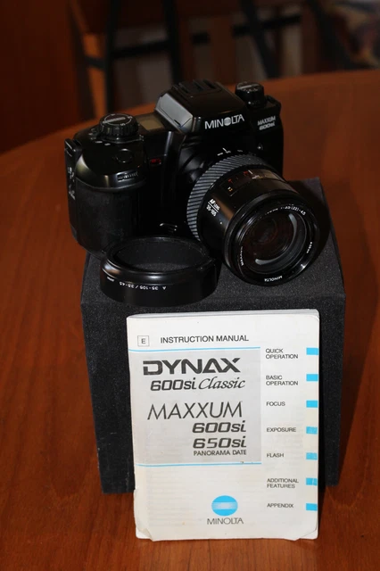 EXC Minolta Maxxum 600/650si W/ auto Maxxum 35-105 Zoom