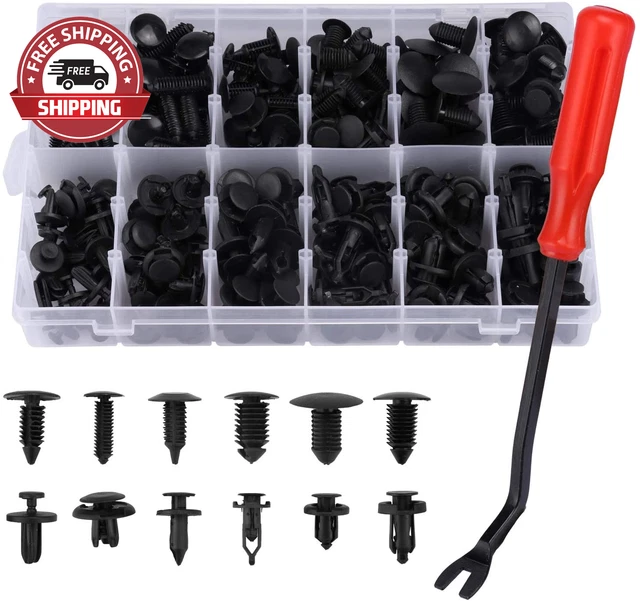 Livtee 240Pcs Car Plastic Push Pin Rivet Fasteners, Assortment Universal Retaine