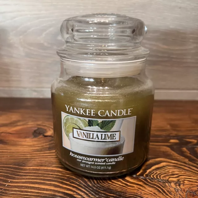 YANKEE CANDLE VANILLA Lime 14.5 Ounces Housewarmed Candle Green Fruit ...