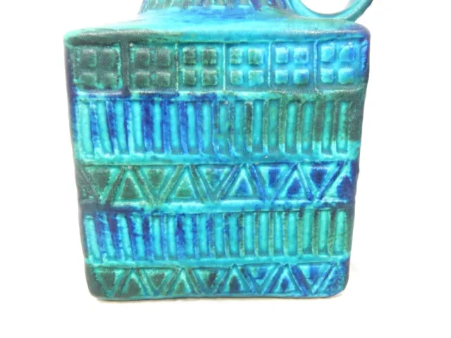 Beautiful 70´s Bodo Mans Design Bay Keramik pottery vase 71 17  turqousise glaze 3