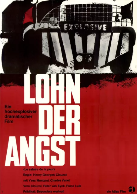 Lohn der Angst ORIGINAL DIN A1 Kinoplakat Yves Montand / Peter van Eyck