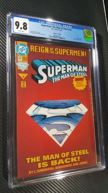 1993 DC Comics Superman: The Man of Steel CGC 9.8 White Pages Die-Cut Cover