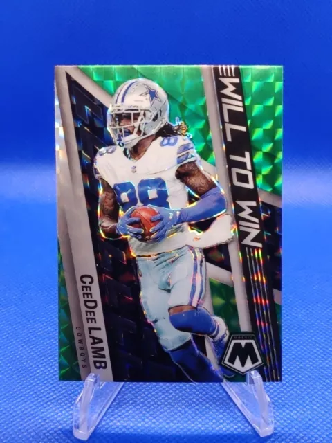 🔵 2022 Panini Mosaic CEEDEE LAMB Will To Win Green Prizm #WW-18 Cowboys