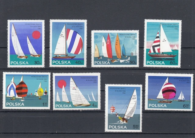 Polen 1965 J.   postfrisch Satz MiNr. 1587-1594/Block 36 MNH(**)