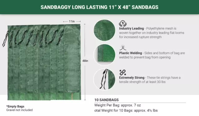 Sacs de sable vides durables -10-11x48 sacs de sable vides à vendre - sac de sable sacs de sable sac 2