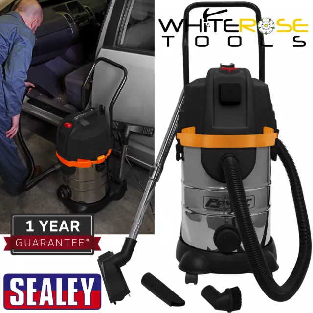 Sealey Vacuum Cleaner Cyclone Wet & Dry 30L Double Stage 1200W/230V