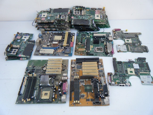 18 Old PC Computer, Laptop Motherboards. 14lbs for Scrap gold silver recovery 18 Old PC Computer, Laptop Motherboards. 14lbs for Scrap gold silver recovery