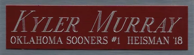 KYLER MURRAY OU SOONERS HEISMAN NAMEPLATE FOR AUTOGRAPHED Signed Football JERSEY