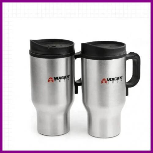 12-Volt 16 Fl. Oz. Heated Travel Mug 2-Pack