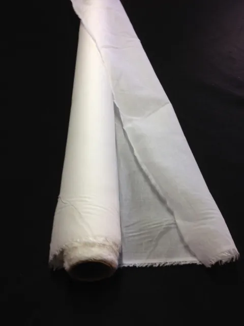 Tissus toile ORGANDI Ecru Ivoire 100 % coton peigné au metre largeur de 150 cm