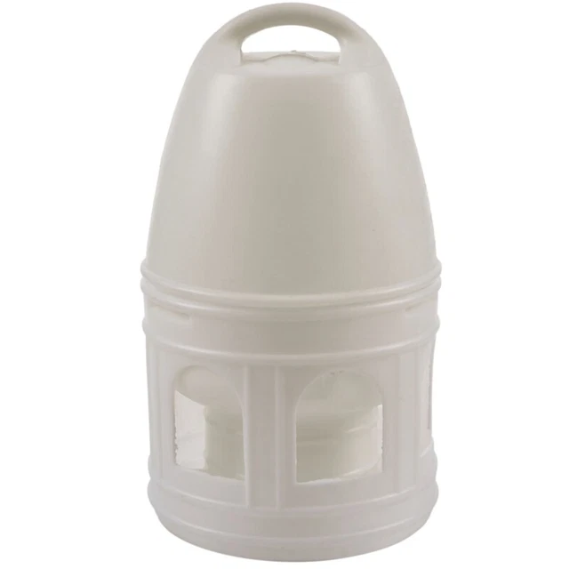Bebedor Plástico Blanco Desmontable con Manija para Palomas Necesidades de Pájaro 29X 17 M8F4