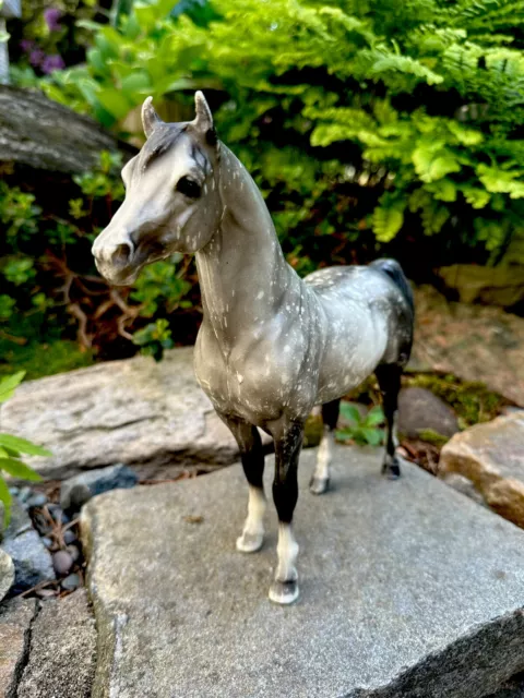 Breyer Proud Arabian Mare Dapple Grey - Model # 215 - No Box - 9" Height
