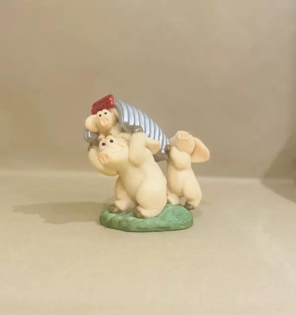 ‘Piggin Moving' David Corbridge 1999 Vintage Handmade Collectable Figurine