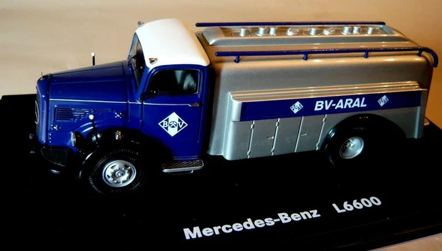 Camion Miniature SCHUCO 1/43 - Mercedes-Benz L6600 Avec Remorque (n°03015) - Très Bon état