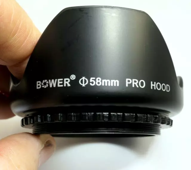 Bower Pro 58mm Petal Tulip shaped screw in Lens Hood Shade for 18-55mm IS EF-s