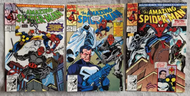 3x Amazing Spider-Man Comics #354, 355 & 356 Original Marvel from 1991