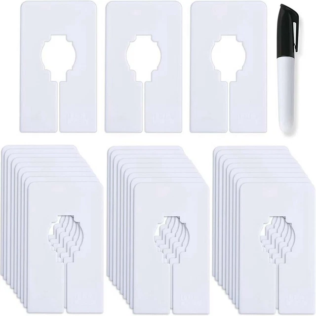 30 divisores de armario para ropa colgante - divisores de tamaño de ropa rectangular, WhG3