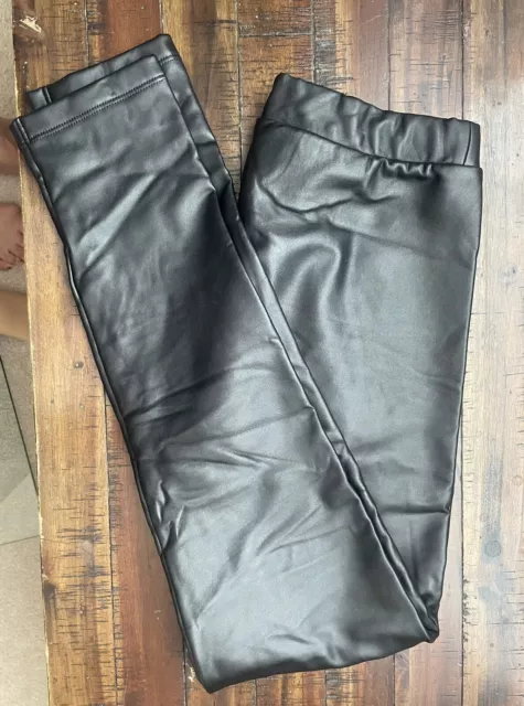 Calzedonia Leather Effect Total Shaper Leggings in Black Size S