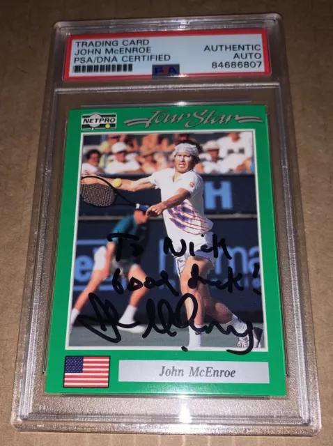 1991 NETPRO TOUR STARS #9 JOHN McENROE PSA/DNA SIGNED